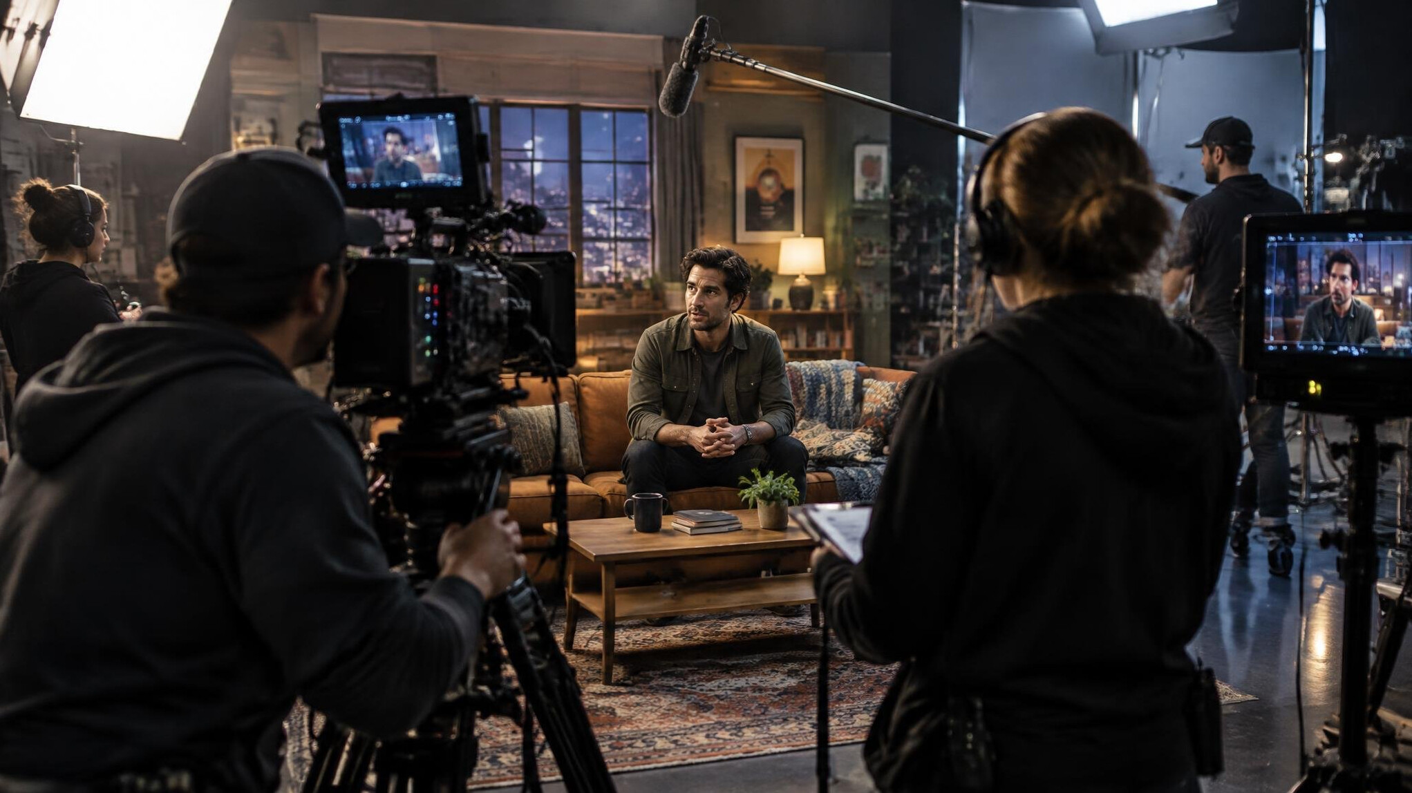actor on tv set